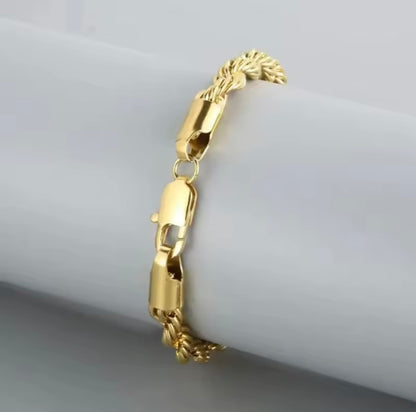 Pulsera de oro trenzado 18k