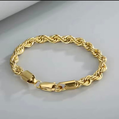 Pulsera de oro trenzado 18k